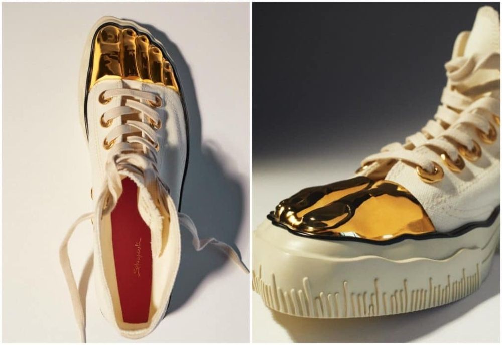 Primii adidași Schiaparelli au degete aurii