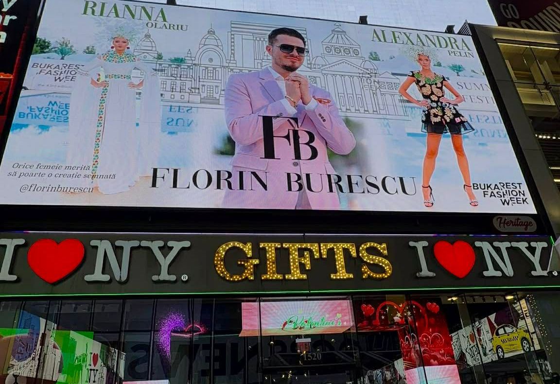 Românul care a cucerit America! Florin Burescu, pe ecranele gigant din Times Square