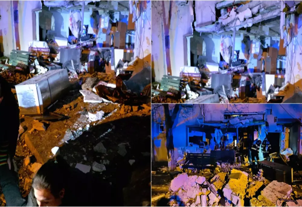 Explozie puternică într-un bloc din Buftea. Cinci persoane, între care și un minor, au fost rănite