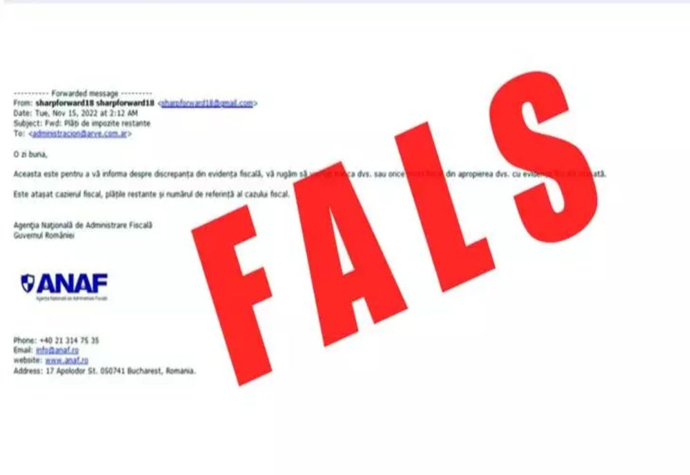 Alertă cibernetică! O nouă tentativă de fraudă în numele ANAF
