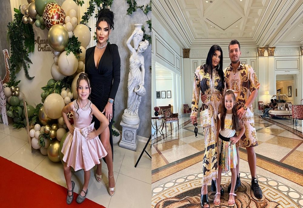 Fetița Andreei Tonciu se coafează la salon și poartă unghii false