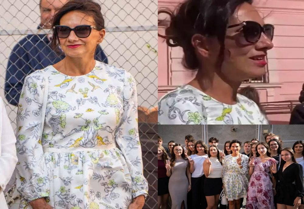 Cât costă rochia purtată de Carmen Iohannis în prima zi de școală. E creația unui designer american