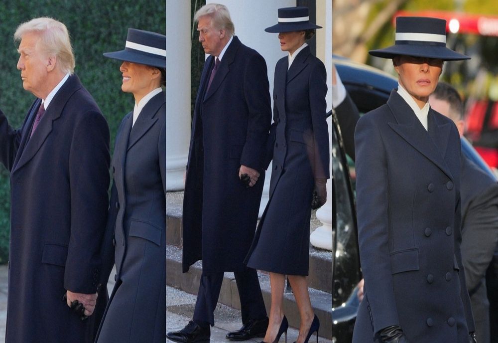 Melania Trump, îmbrăcată de un celebru designer american. Cât a costat paltonul de la învestirea președintelui